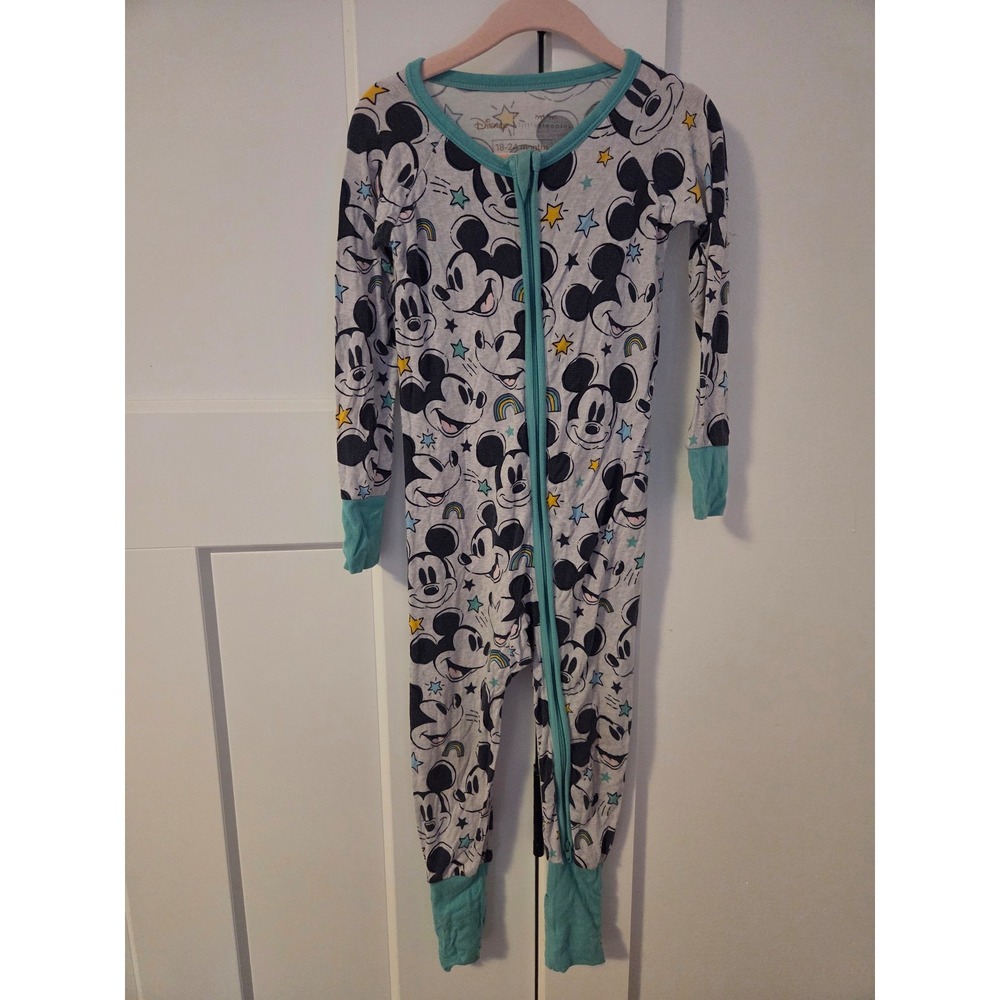 Little sleepies bamboo baby boy sleeper 18-24 mos